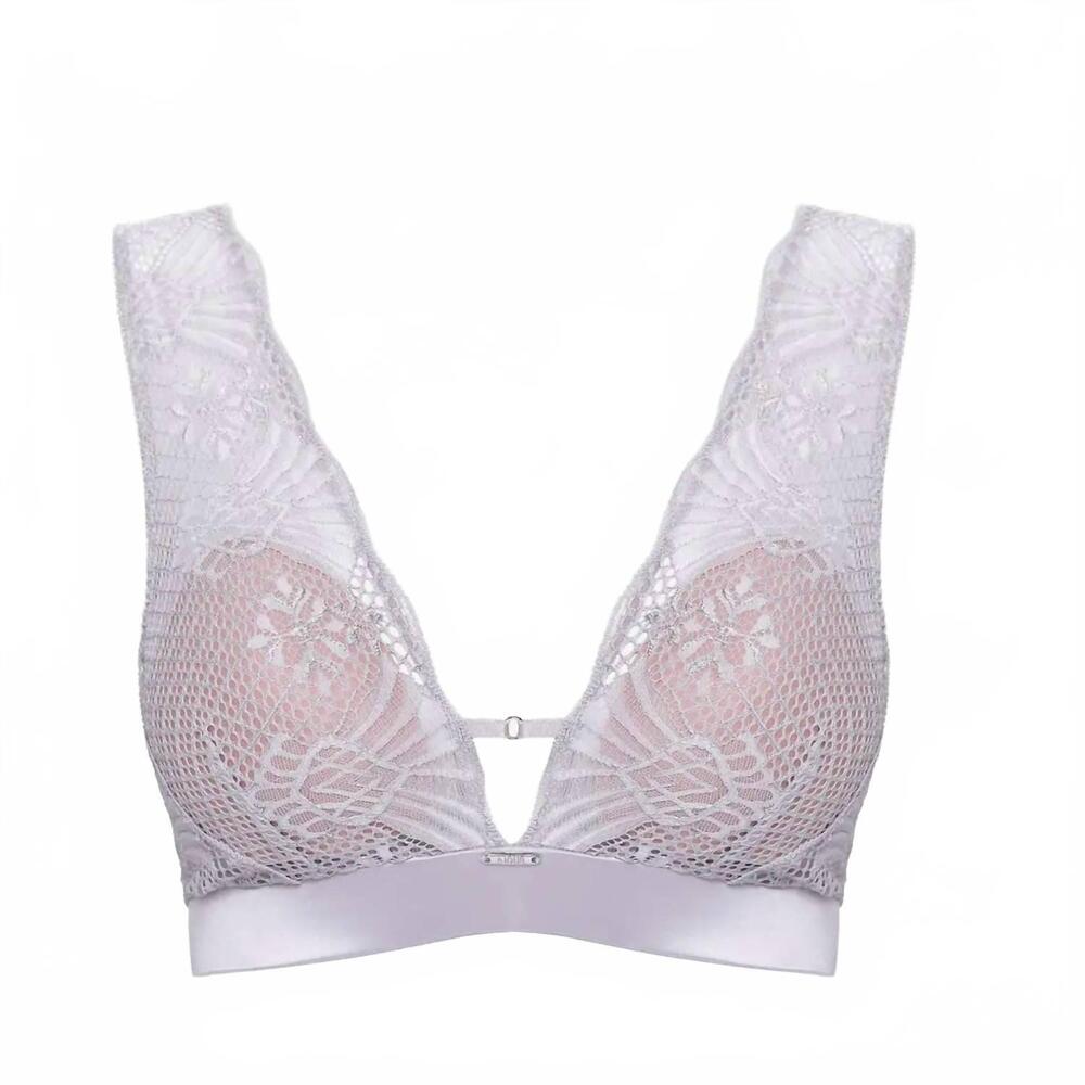 NEW AJOUR women's praline wireless bralette in ice grey
